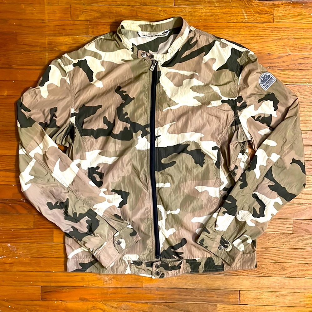 Sundek by Neil Barrett camouflage nylon bomber jacket, size large
